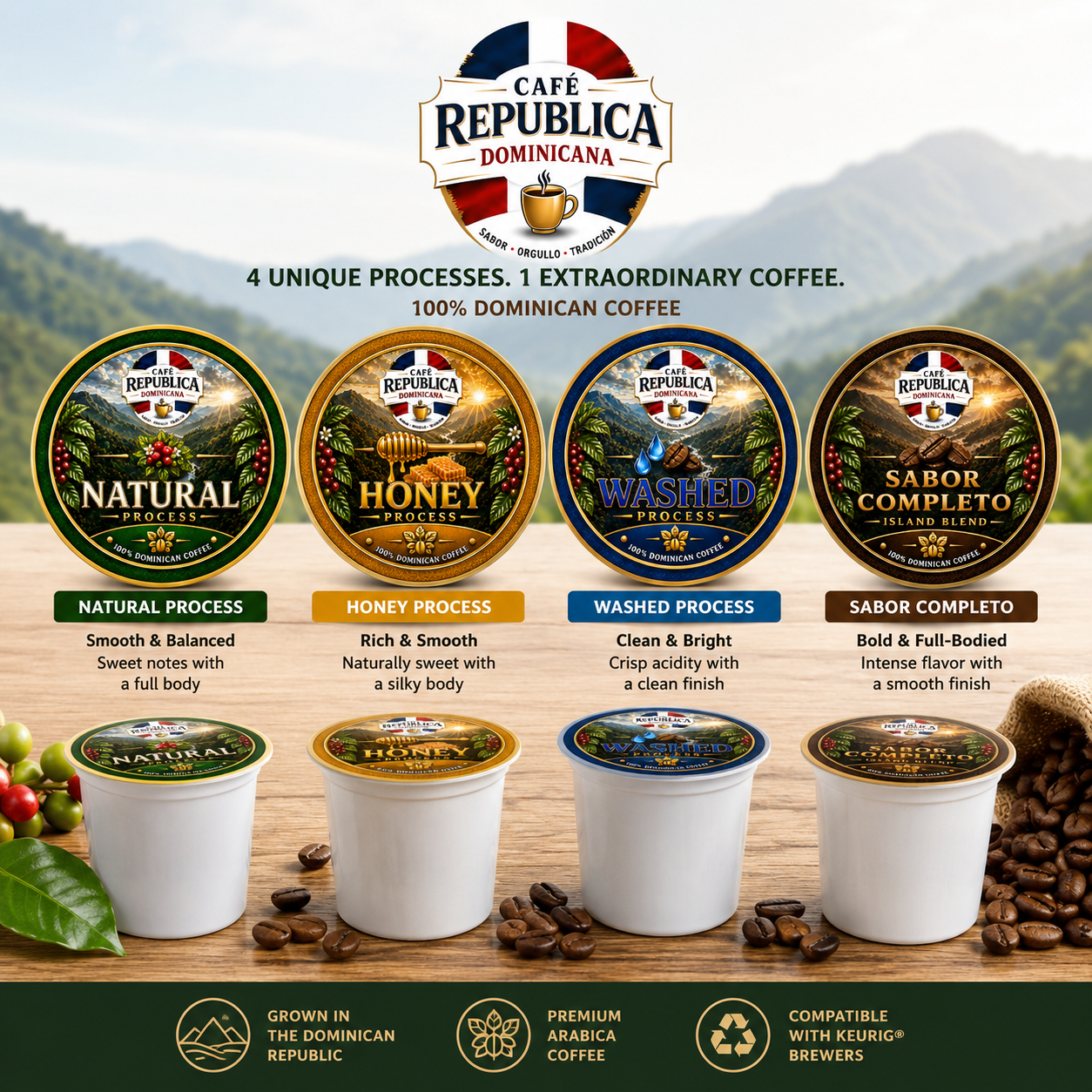 Café República Dominicana Coffee Pods | 100% Dominican Arabica